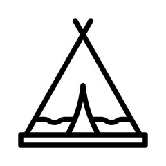 wigwam line icon © Deione