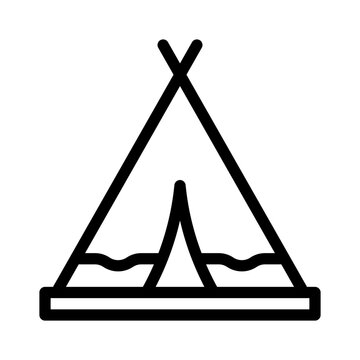 wigwam line icon