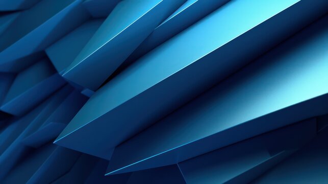 Immerse yourself in the sleek sophistication of sharp geometric abstractions and cool blue tones.