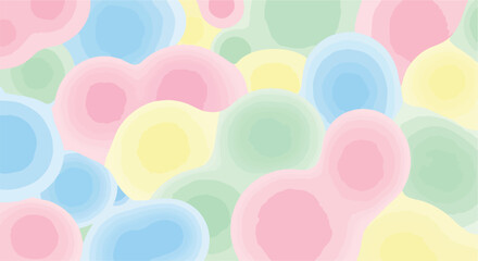 A colorful abstract pattern of pastel bubbles © Jinbe