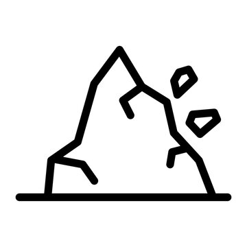landslide line icon