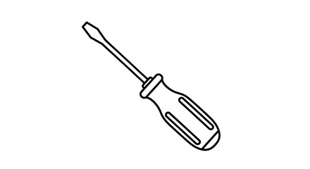 Fototapeta premium screwdriver silhouette on transparent background high quality professional