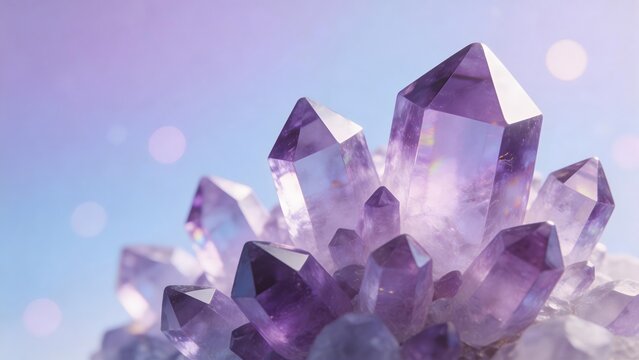 Purple crystal cluster