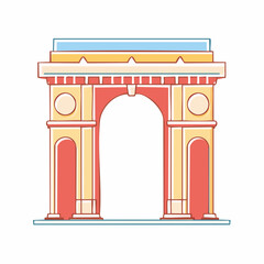 Fototapeta premium Stylized Archway Illustration