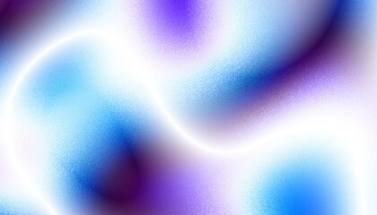 Abstract blue white purple overlay transparent gradient background with soft noise. Noise gradient, ombre effect. Textured with rough grain, noise © kastanka