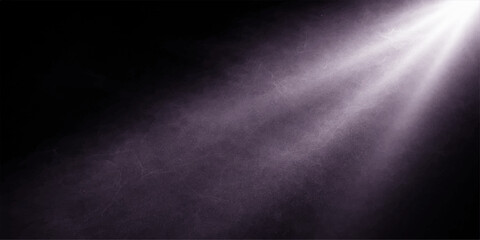 Fototapeta premium Dark stage spotlight with grunge texture smoky light vintage metal and fabric backdrop design