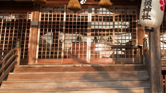 Traditional Wooden Architecture of Utasu Shrine in Kanazawa Japan