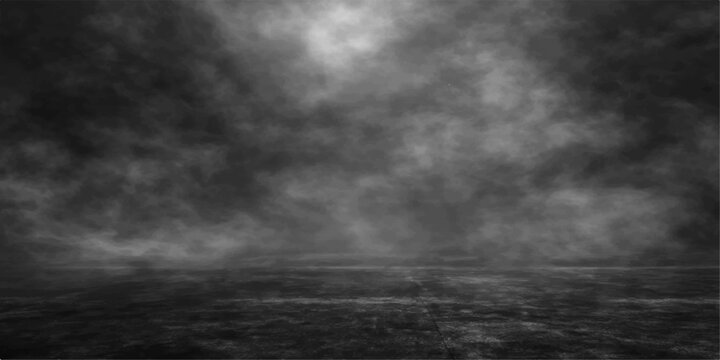 A dramatic black and white time lapse of dark storm clouds creates a stormy nature backdrop with a textured cloudscape of wind and overcast light