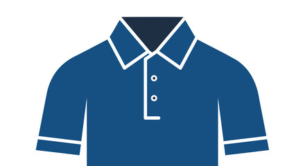 Naklejka premium Blue polo shirt, vector illustration, casual wear, fashion design element