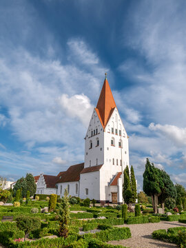 Sanct Severin Kirke with cemetery garden, Haderslev, South Jutland, Southern Denmark
