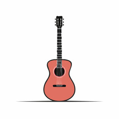 Fototapeta premium Acoustic Guitar Illustration