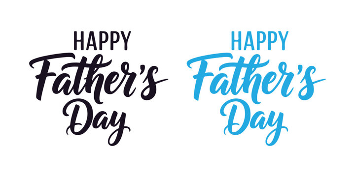 Creative playful Happy Fathers Day lettering celebrating joyful laughter and loving memories with dad