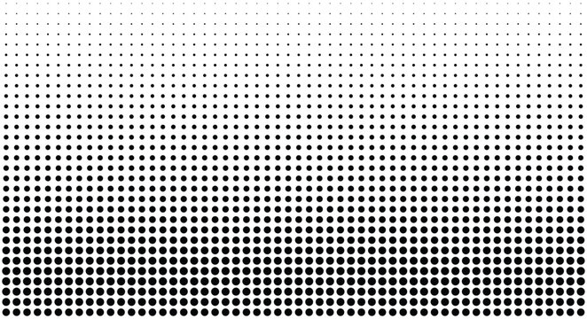 Halftone effect vector background. Black and White Dots, Halftone effect. halfton pattern dot background texture overlay grunge distress linear vector. Vector halftone dots. 