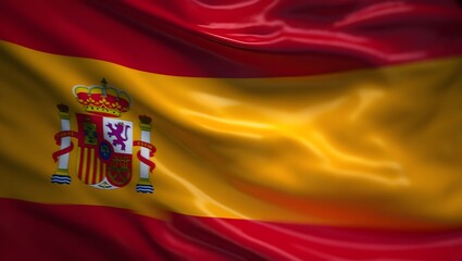 Fototapeta premium Spanish flag ripples