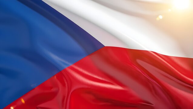 Czech flag ripples
