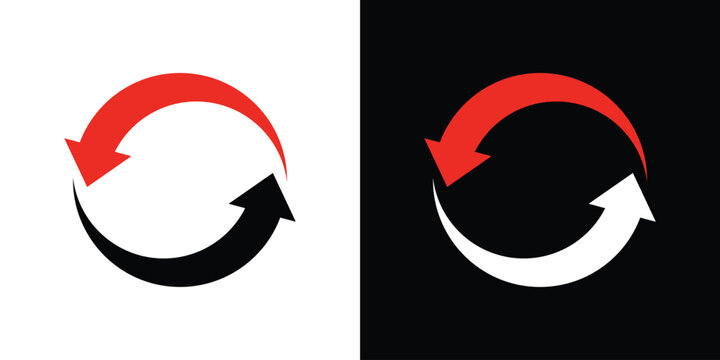 circle arrow icon. circular arrow icon, refresh, reload arrow icon symbol sign, vector.