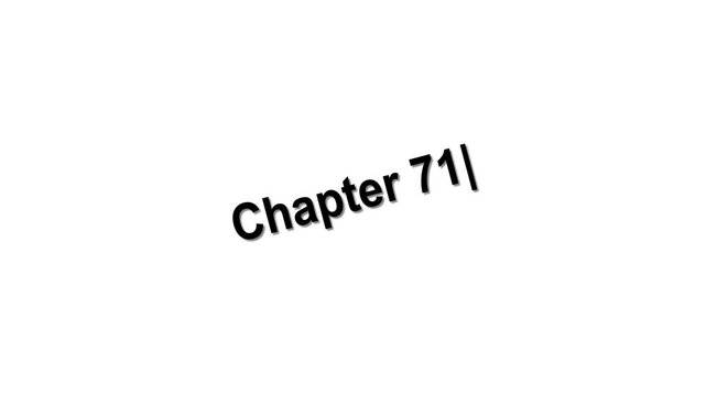Chapter 71 Minimal Text Animation Title on White Background
