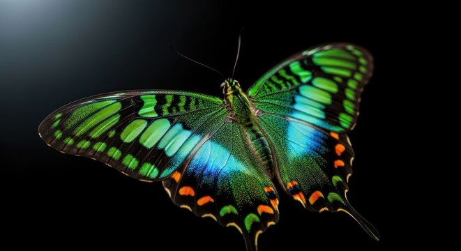 Emerald Swallowtail Butterfly A vibrant display of natures artistry.