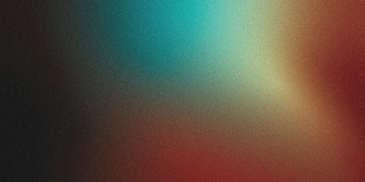 Crimson red, dark salmon, teal, and black radiant curves ascending smoothly from a rich dark bottom base over a lightly grainy textured backdrop with soft shining highlights, elegant stylish abstract 