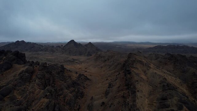 Explore Aerial Views of Khanan Khets in Noyon Uul Valley, Gobi Desert