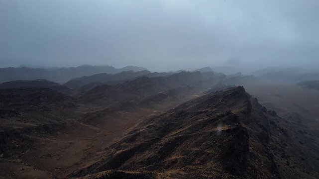 Aerial Views of Khanan Khets in Noyon Uul Valley, Gobi Desert Mongolia