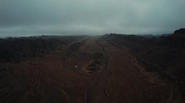 Aerial View of Khanan Khets and Noyon Uul Valley in Gobi Desert Mongolia