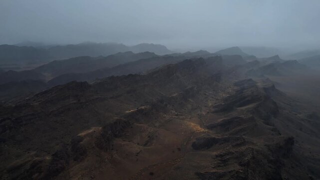 Aerial Views of Khanan Khets in Noyon Uul Valley, Gobi Desert Mongolia
