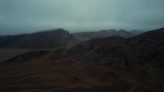 Drone View of Khanan Khets In Altai Region, Noyon Uul Valley in Gobi Desert Mongolia