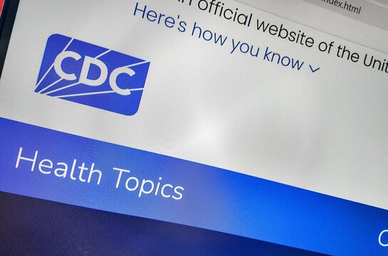 a computer screen displaying cdc website
