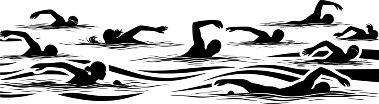 Swimming silhouettes, Swimmer silhouette, Woman swimming silhouette, Swimmer svg, Backstroke swimmer silhouette, Swimming svg, Swimming goggles silhouette, Swimmer icon bundle 