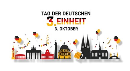 german unity day celebration, oktober 3rd, berlin cityscape