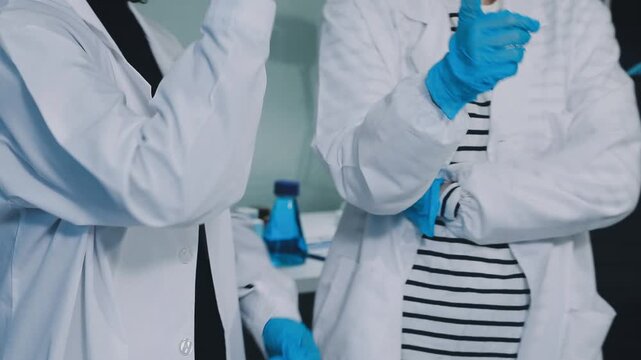 Medical science laboratory. Concept of virus and bacteria research