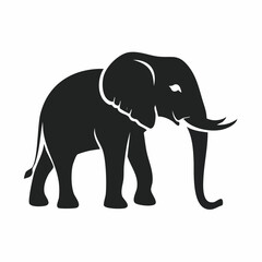 Fototapeta premium Stylized Silhouette of an African Elephant