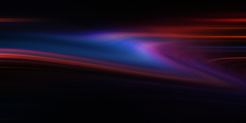 Vibrant neon light trails on dark gradient background with blue and red accents © GlobalVector Design
