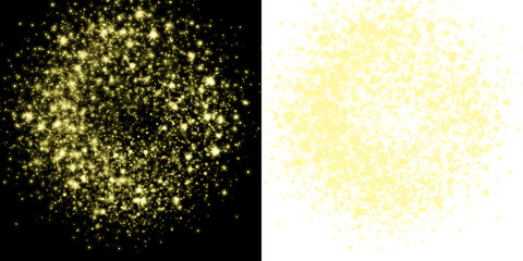 golden magic dust png transparent background effect, glowing glitter powder png transparent backdrop, sparkle particle burst png transparent design © PNG Craft