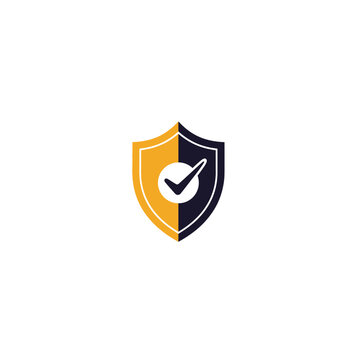 Security shield icon with checkmark for data protection and verification