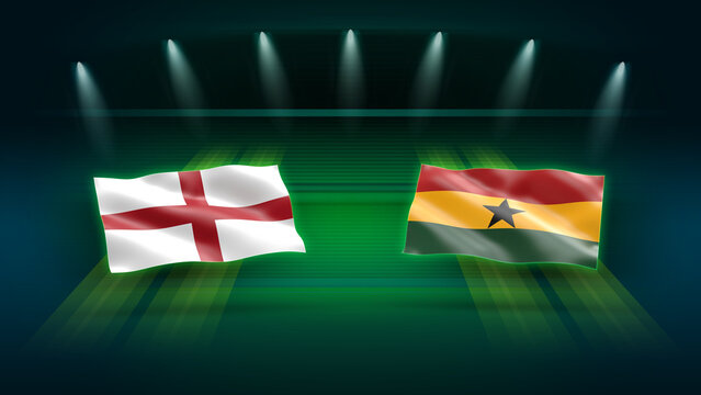International Soccer Match Preview &ndash; England vs Ghana with Flags