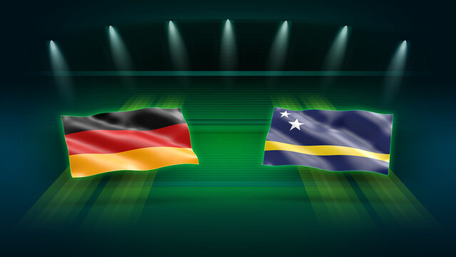 International Soccer Match Preview &ndash; Germany vs Curacao with Flags