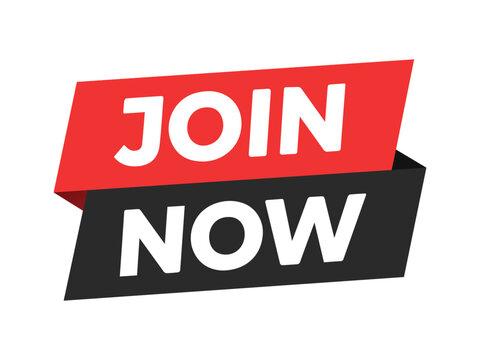 Join now button vector banner call to action for website social media marketing promotion.