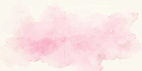Obraz premium Pastel pink watercolor splash stain with soft blending and delicate painterly brush strokes creating an abstract artistic background with gradient tones hand painted watercolor background abstract