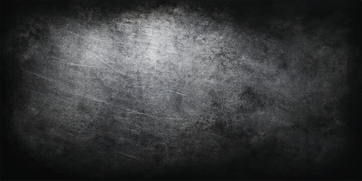 Dark gritty metal texture with distressed surface and vignette lighting background distressed scratched industrial weathered metallic abstract vignette charcoal material backdrop dramatic