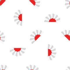 Fototapeta premium Japanese fan pattern isolated on transparent background