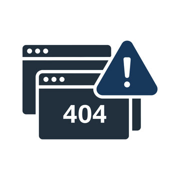 404 error page not found icon isolated on transparent background