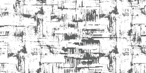 Fototapeta premium Abstract black and white pattern with rough hand drawn ink lines and messy textures