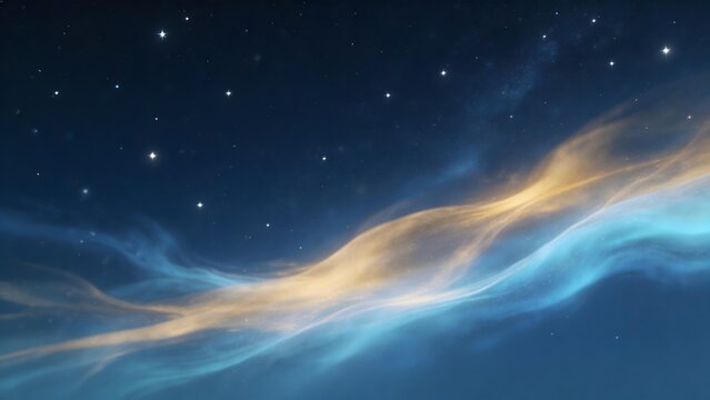 Starry sky with cosmic clouds