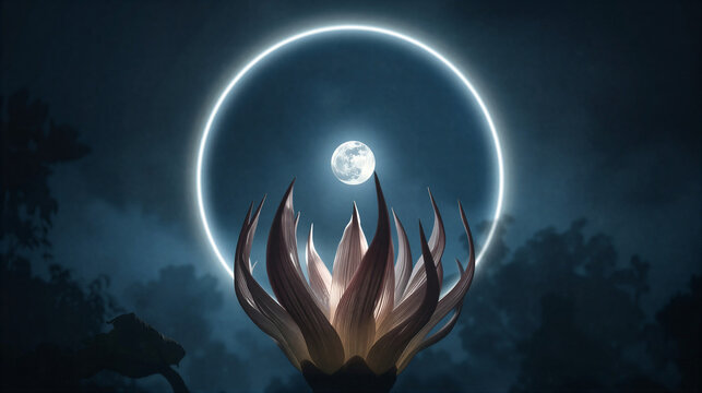 Queen of the Night Under the Lunar Halo	