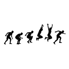 Obraz premium People in various jumping motion poses.