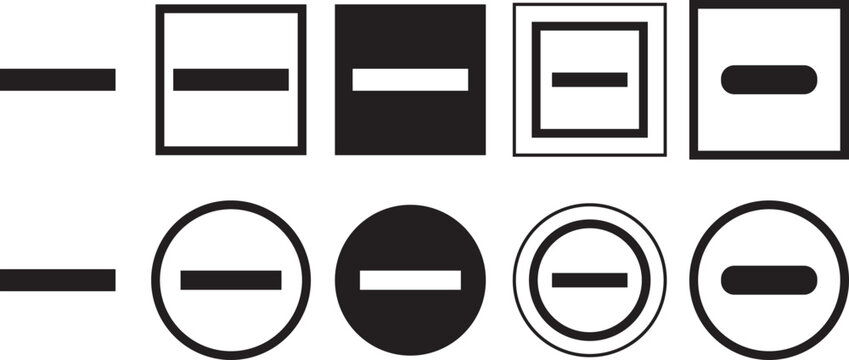 Minus Rectangle Icon Collection &ndash; Minus Rectangle Dotted Circles Halftones Geometric Dots Gradient &ndash; Dot Spray Gradient Vector Set for Modern Graphic Design
