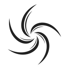 Fototapeta premium Black spiral vortex vector illustration