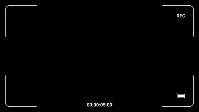 Camcorder overlay, video camera clipart, Camera view finder digital overlay display